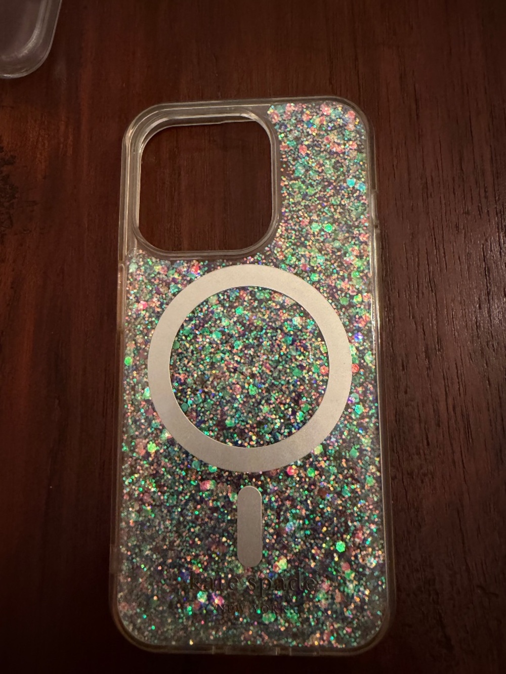 Kate Spade New York Iphone 16 Pro MagSafe Case-Clear Glitter